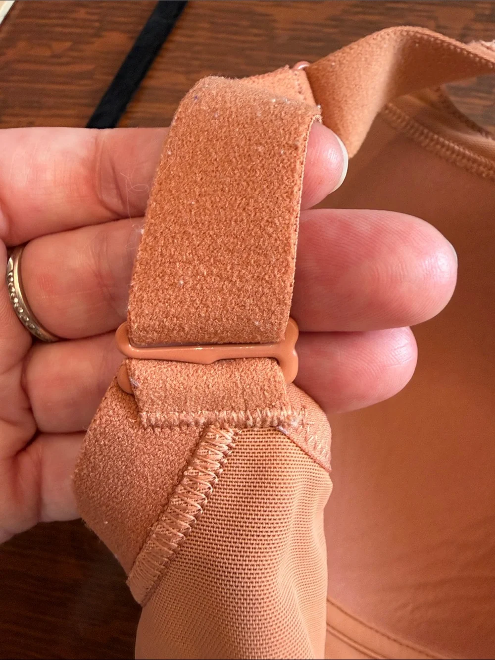 lululemon athletica rust orange Wireless Support Bra size 34E high impact